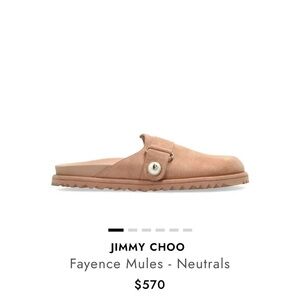 Jimmy Choo Neutral Fayence Mules Brand New never worn with box and tags